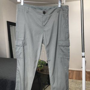 Light Olive Cropped Cargo Pants